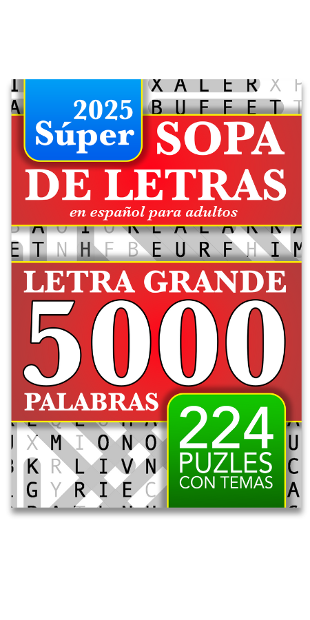 Sopa de letras para adultos en español